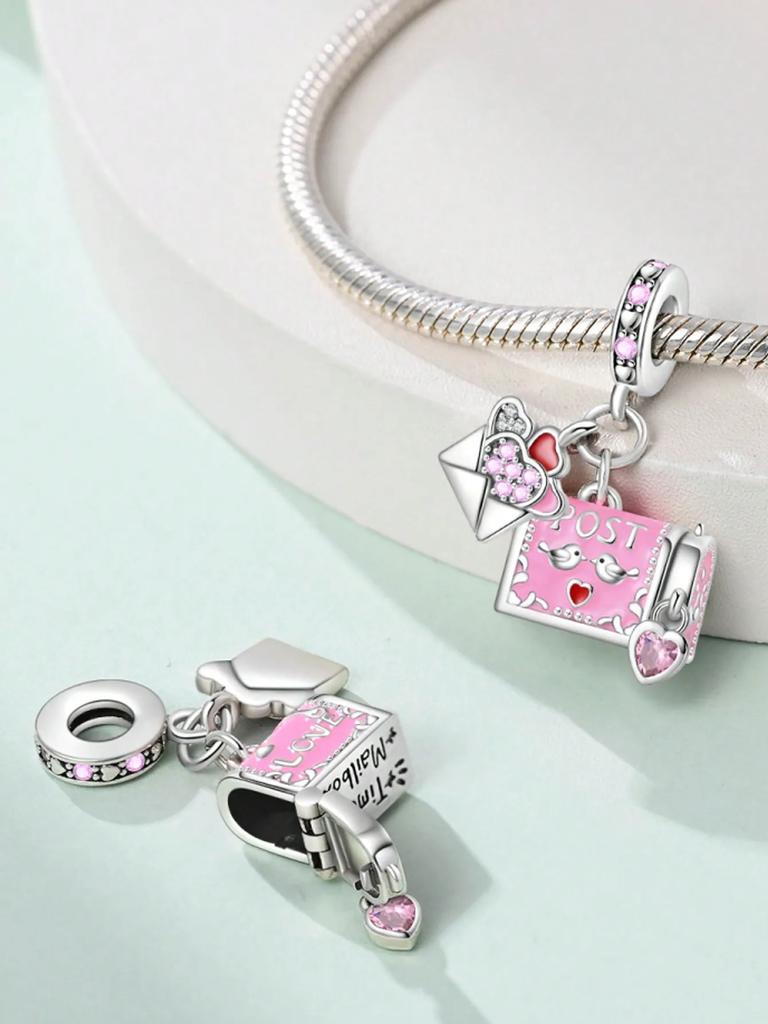 Charms Silber Kupferfarben Rosa Rakete Roboter Telefon Perlen Charm Anhänger Für Original Armband Für Frauen DIY Schmuck Liebesgeschenk