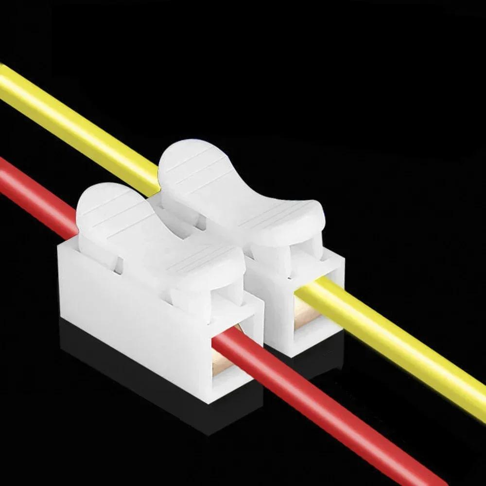 10pcs Wiring Clip 2/14 Hole Terminal Transparent Block Clamp Connector Fix Good Insulation Household Quick Fix