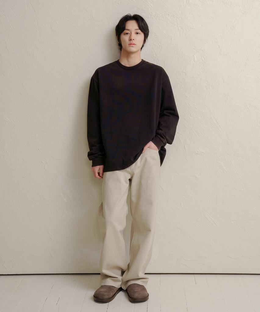 DENMADE Den0602 Extra Wide Cotton Pants (Light Beige)