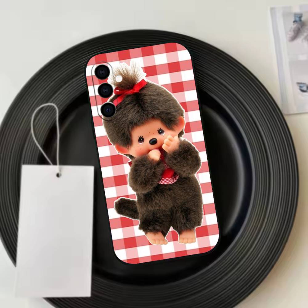 Cute monchhichis-s Phone Case Black Silicone Soft For Samsung Galaxy A73,A72,A71,A70,A53,A52,A51 Samsung a71 4g