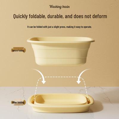 Portable Foldable Washbasin for Home, Student Dorm, and Travel: Large Basin for Foot Washing & Small Basin for Baby and Pregnant Women.