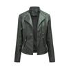 Women Jacket Leather Turndown Collar Casual Thin Pu Loose Motorcycle Zipper Jackets Female Streetwear Oversized Coat