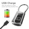 L1 Smart Biometric Fingerprint Lock Usb Rechargeable Anti theft Security Padlock Waterproof For Luggage Case Door