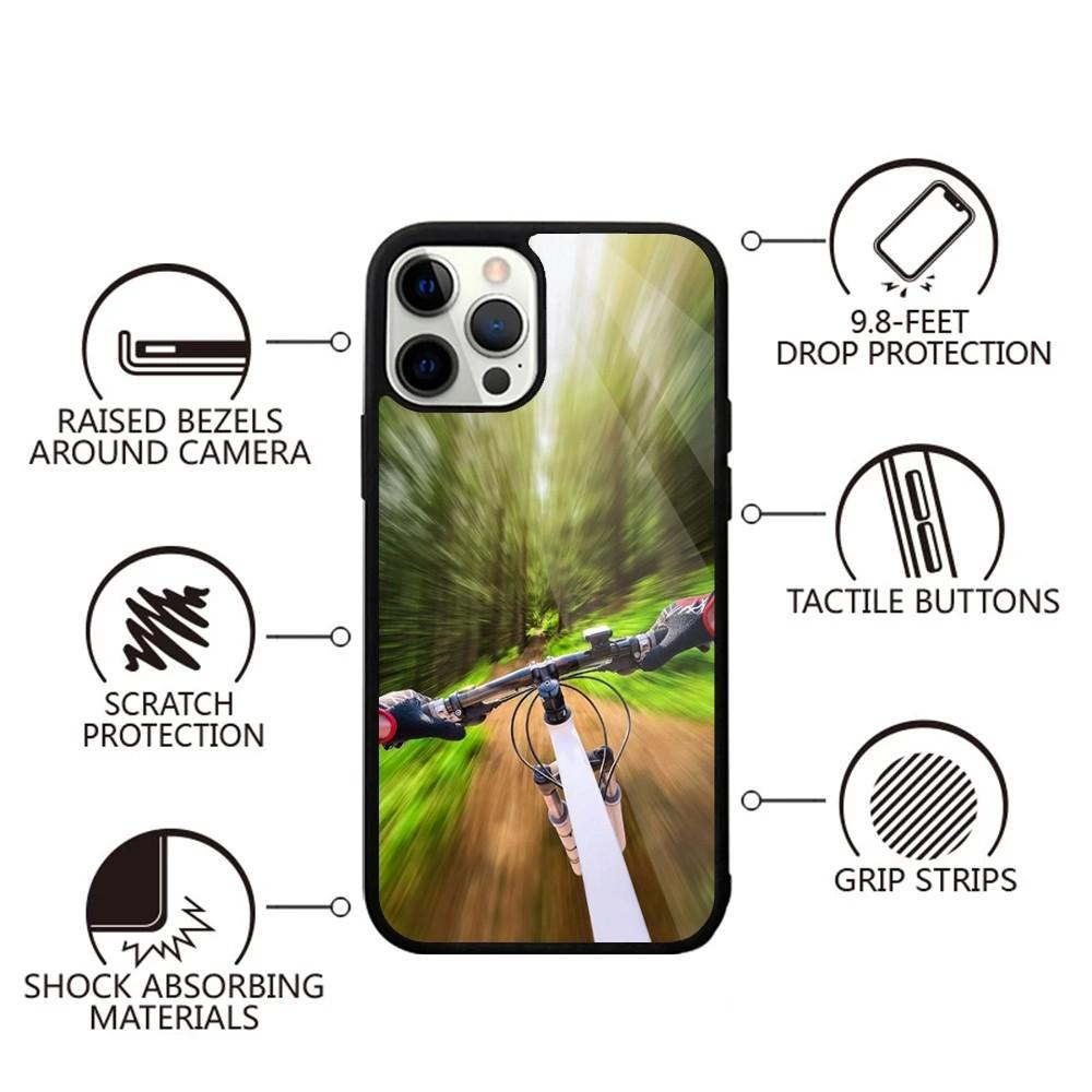 Amazing Mountain Bike Bicycle Phone Case For iPhone 15,14,13,12,11,Plus,Pro,Max Mini Magsafe Magnetic Wireless Charging
