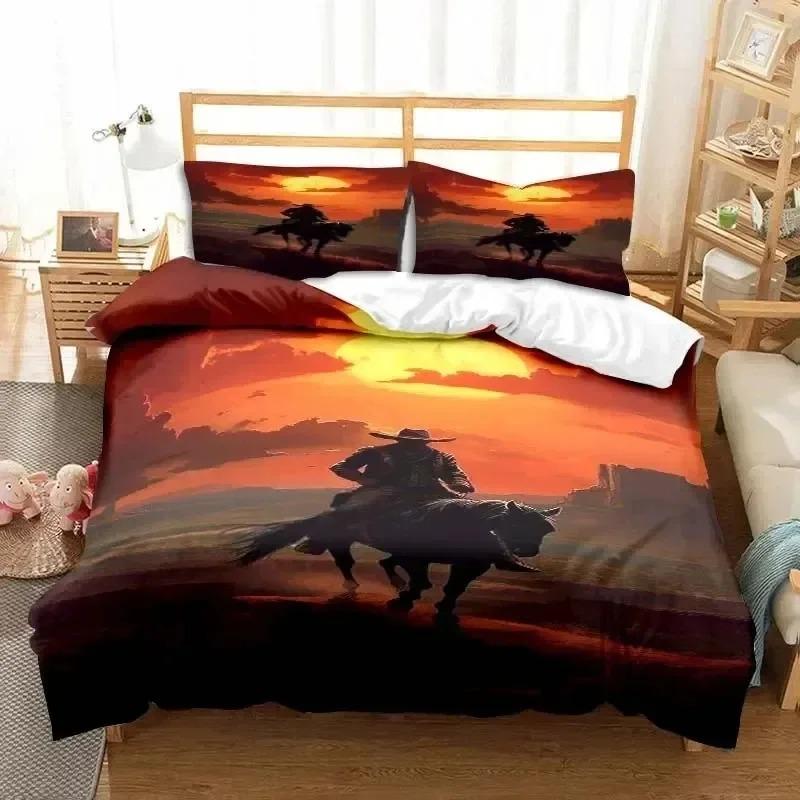 This Is My Yellow-Stone Watching Retro Fashion Bedding Set Duvet Cover Pillowcase Single Double King Size Adult Bedroom Gift