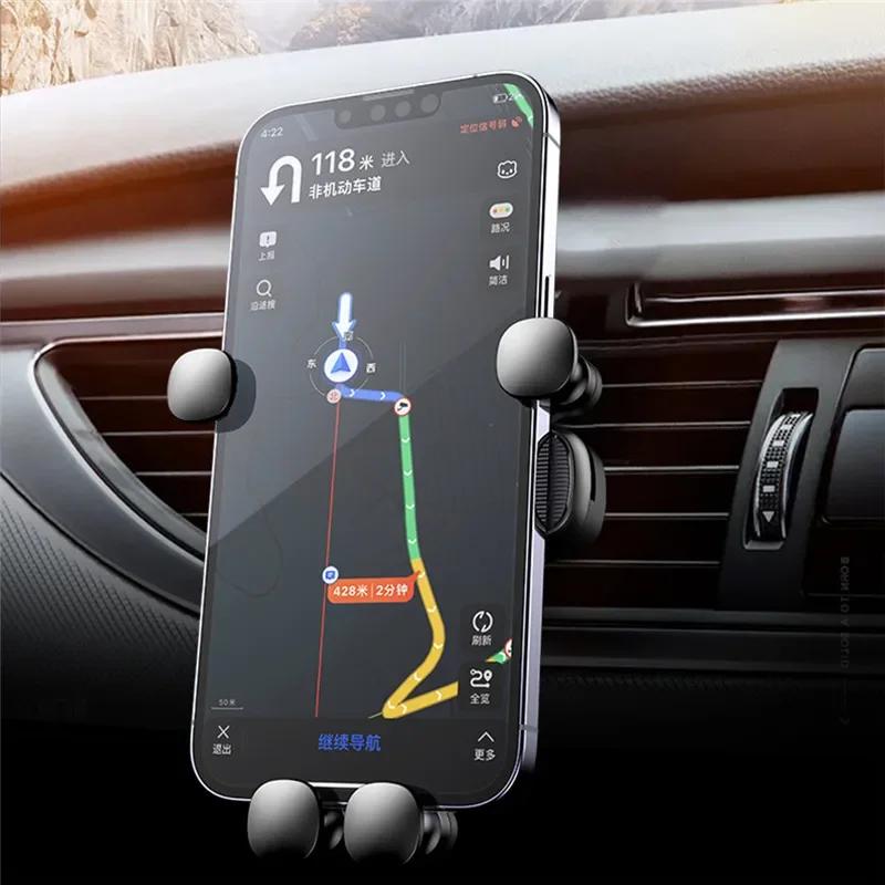 Gravity Car Phone Holder Air Vent Clip Mount Mobile Cell Phone Stand In Car GPS Support For iPhone 13 12Pro Xiaomi Samsung Phone