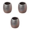 Set of 3 Black Bizen Blown Toothpick Holders X Condiment Containers by Setomonohonpo [4.5 5cm]