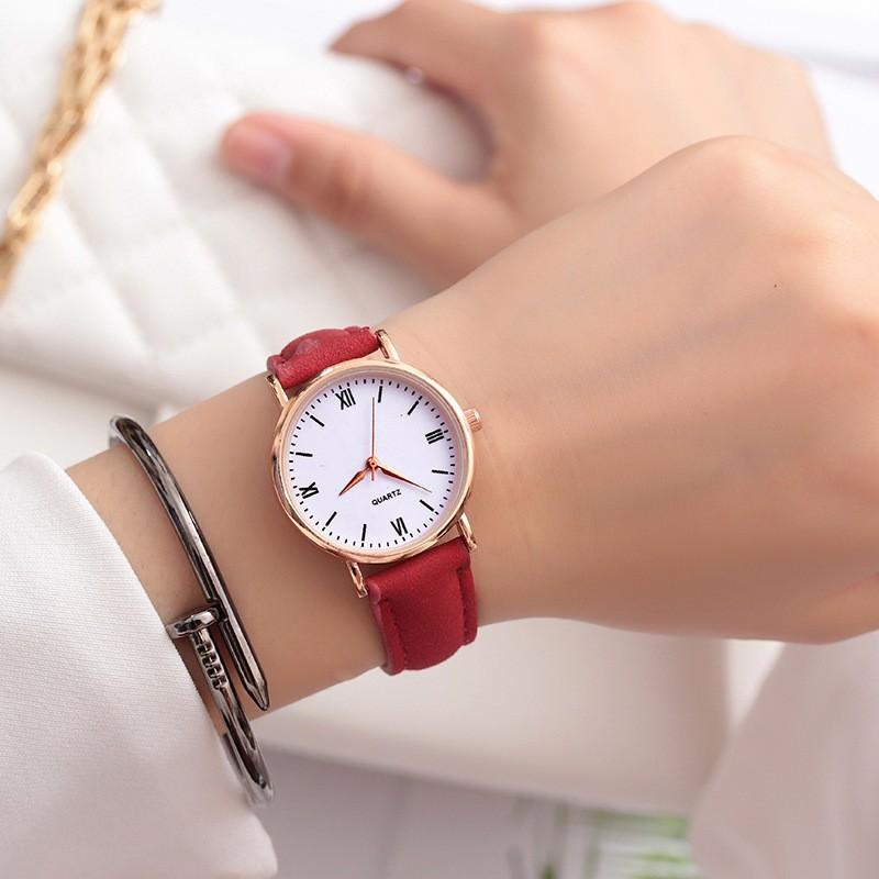 Atmospheric Fashion Pink Men'S And Women'S Watches Student Thin Belt Small Dial Small Simple Trend Spring