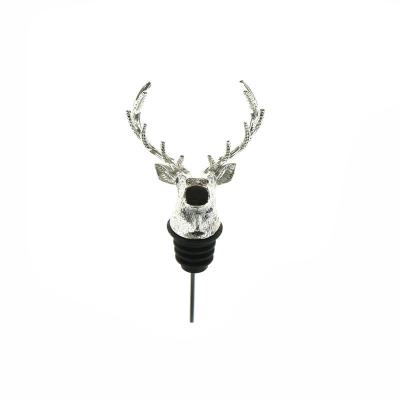 Wine Bottle Sealer Cork Pourer Stopper Antler Stag Red Wine Deer Head