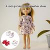 Cute Shoes Soft Fabric Doll Shoes Set With PU And Play Wardrobe Furniture For Kids