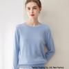 Pure Cashmere Women's Loose Round Neck Pullover Sweater for Autumn and Winter