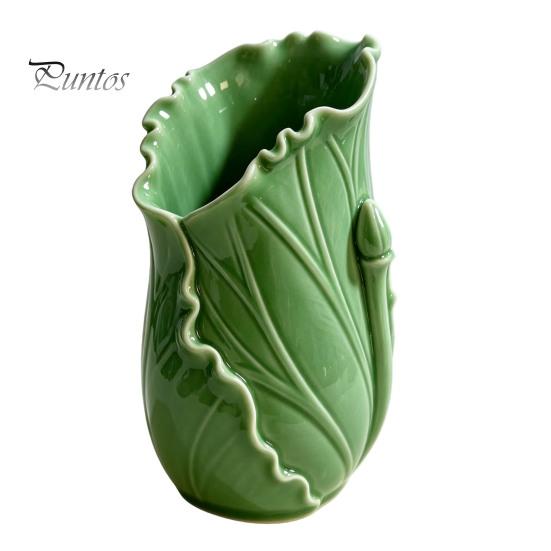 Sustainable Office Stationery Storage Lotus Leaf Pen Holder, Decorative Pencil Modern Eco-conscious Holder Desk Organizer for Supplies Makeup Brushes