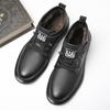 Winter Martin boots genuine leather trend velvet thermal tooling boots retro casual leather boots men's British
