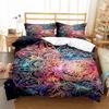 Mandala Flower Duvet Cover Set Bohemian Style Colourful Flowers Comforter Cover King Size For Boys Girls Polyester Bedding Se