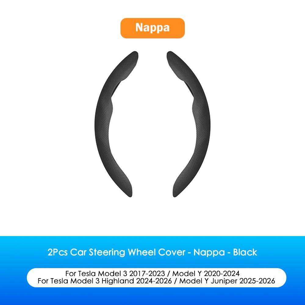 Heenvn Car Steering Wheel Cover For Tesla Model Y Juniper Model 3 Highland 2025 2026 Non-Slip Interior Protector Accessories