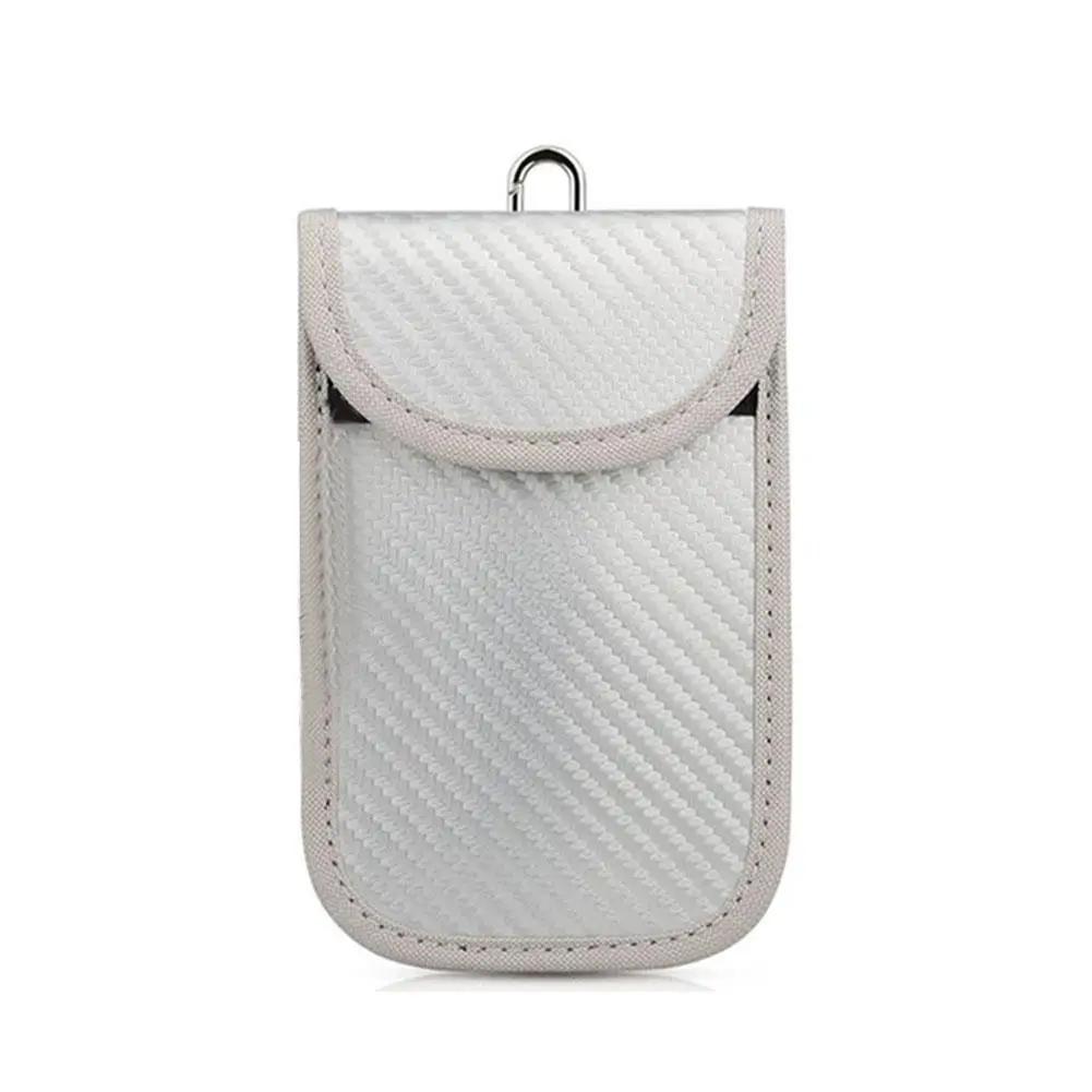 

Carbon Fiber Blocking Car Key Bag Anti-Theft Signal Magnetic Case, Shielding Anti-Scan Key Protector Holder 1PCS B0Q4 серый