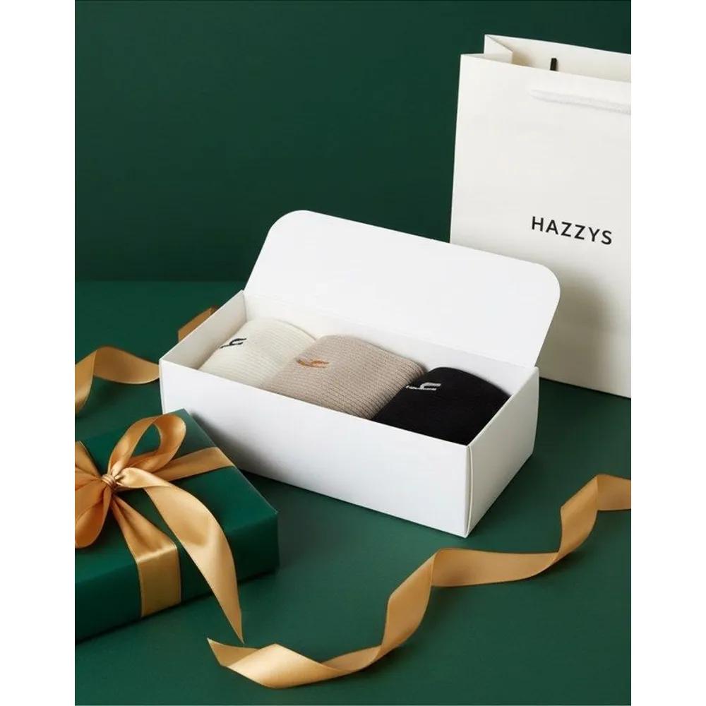 [26FW] Logo Embroidered Cotton Blend Mid-Length Socks 3-Piece Set HISS6F901IV