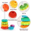 Torre Arcobaleno Rotante per Bambini Piccoli Torre Piramidale Impilabile Rotante Tazza Giocattolo Educativo Montessori Puzzle Sensoriale Regalo per Bambino