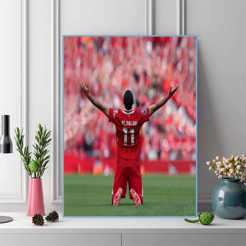 Mohamed Salah Pattern 3pcs 100% Round Full Drill 5D DIY Diamond Painting Embroidery Cross Stitch Rhinestone Décor