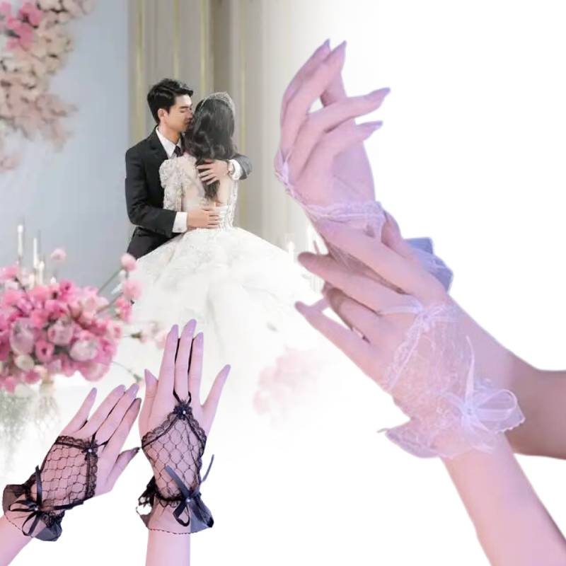 Lace Bridal Wedding Gloves Evening Party Costume Prop Decoration Woman Gift