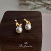 14K Gold-Plated Asymmetrical Cat Earrings for Women - Designer Animal Niche Jewelry
