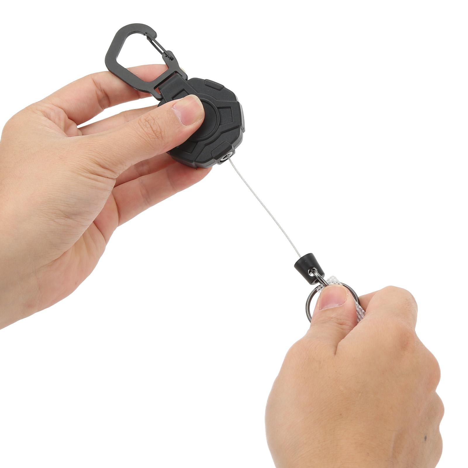 

2Pcs Retractable Key Ring Holder High Elasticity Keychain Keys Chain for Outdoor