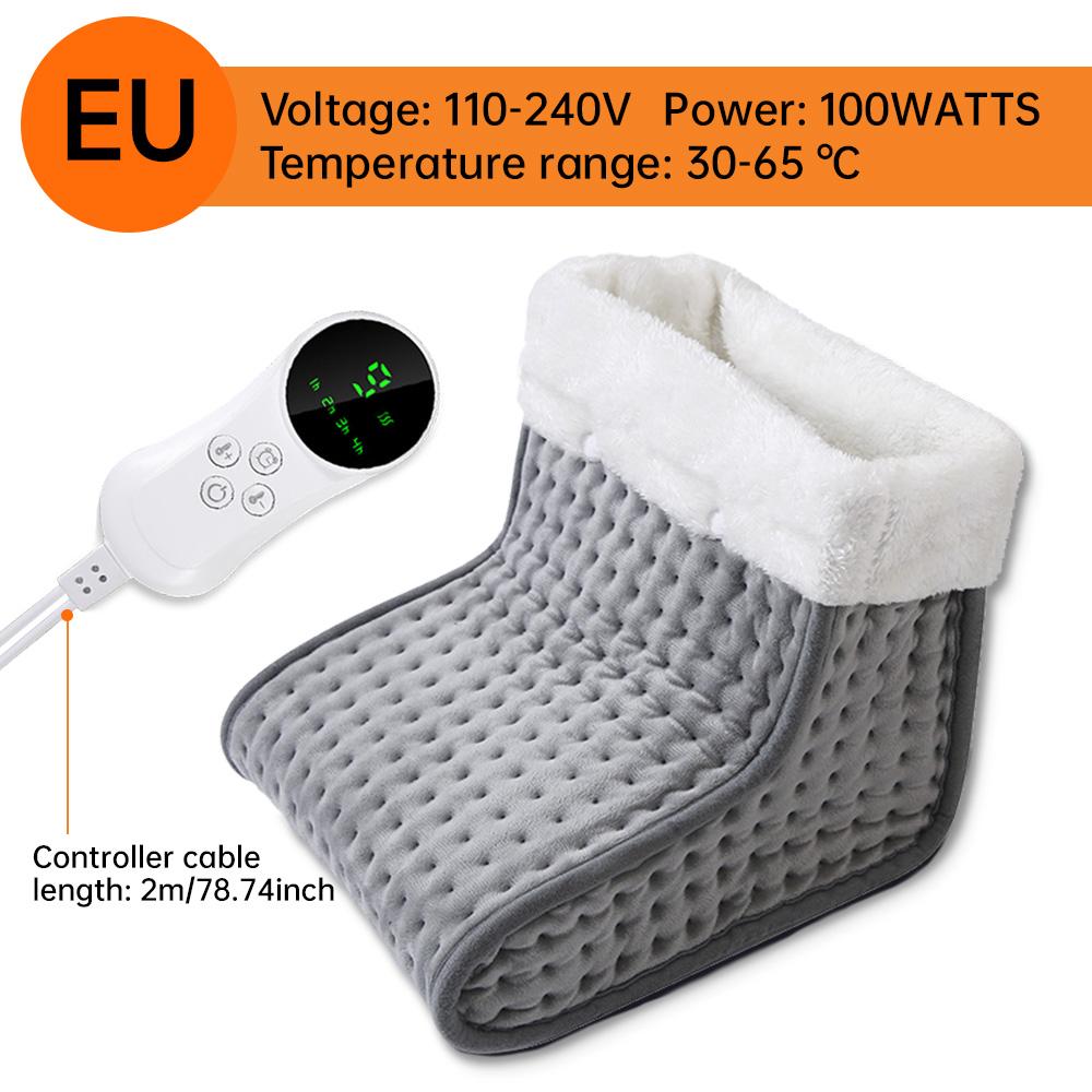 Electric Heated Foot EU Warmers Soft Feet Heating Pad 9-Gear Adjustable Temperature Electric Shoe Heating Pad 26*28*22cm