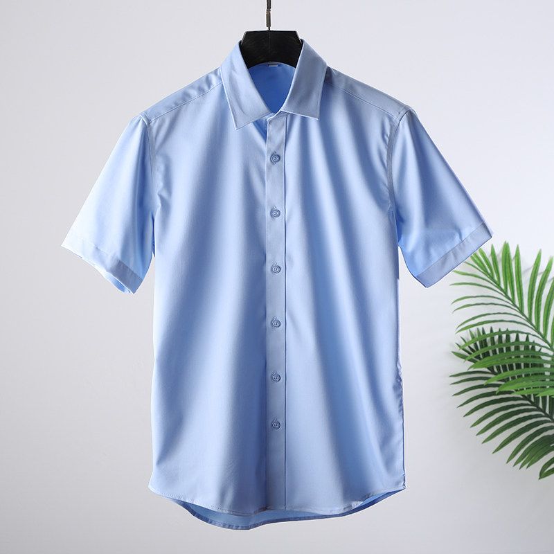 Export Tail Single Cut Label Bamboo Fiber Shirt Men's Short Sleeve Summer Thin Casual Export Original Single Men's Clothing Shirt Coat