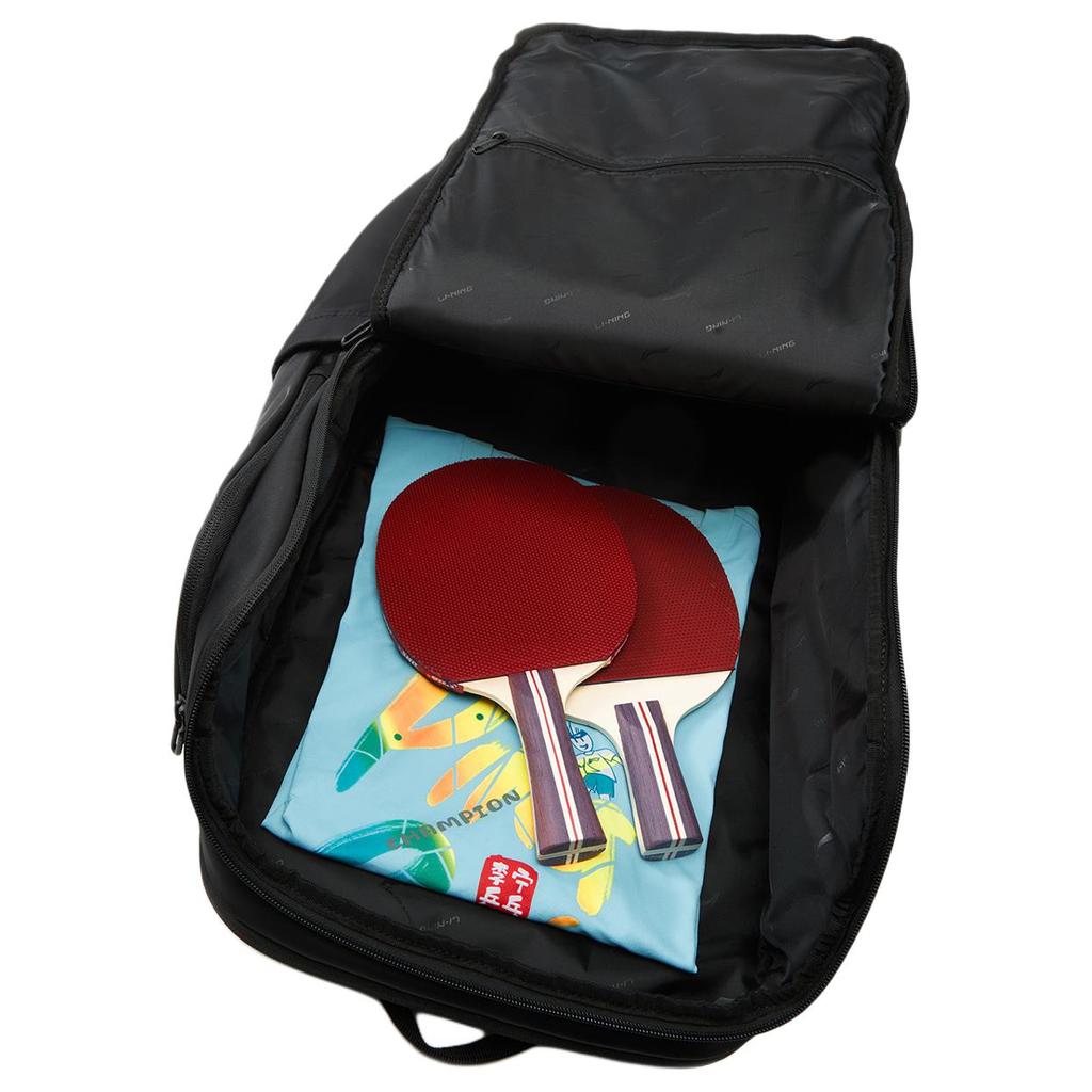 Li Ning Bordserie Logotyp Nylonryggsäck Unisexryggsäck Svart ABSV037-1