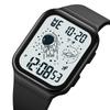 Skmei 1863 Square Stopwatch Watch for Men Student Digital Watch Waterproof 30M Running Sports Pedometer Stainless Steel Youth