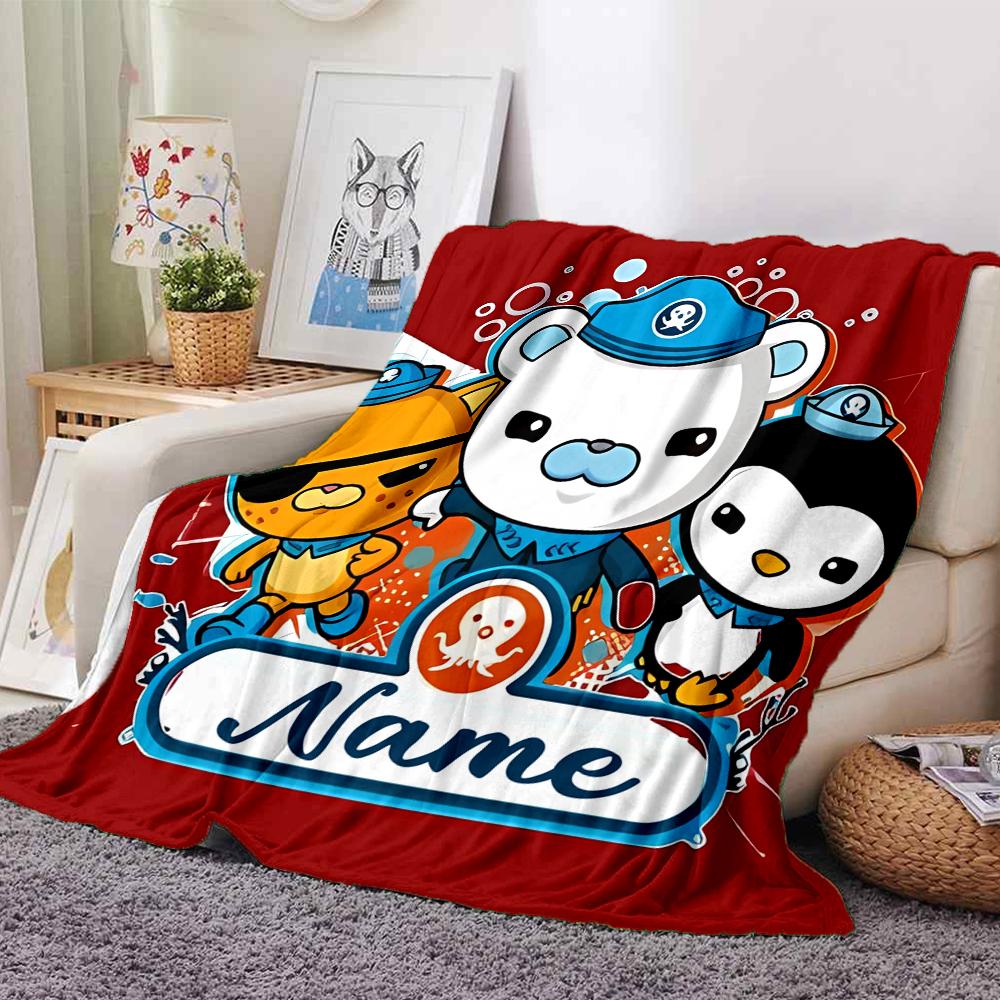 Customiz Name Personality Octonauts Blanket Soft &Warm Sofa Office Bed Travel Lunch Break Blanket, Gift Suitable All Seasons