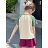 Foreign Trade Children's Pure Cotton Short-Sleeve T-Shirt New Style for Young Children Summer Baby Clothes Thin Style Girls' Cartoon Top Ins