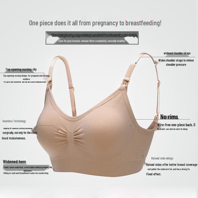 Avrupa Beden Ön Kapamalı Balensiz Hamile Push-Up Emzirme Sütyeni, Ayarlanabilir Sarkma Önleyici Besleme İç Çamaşırı