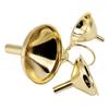 3 Pieces Gold Kitchen Funnel Set Narrow Valve Rod Food Grade Stainless Steel Funnel Small Metal Mini Hopper Home & Restaurant