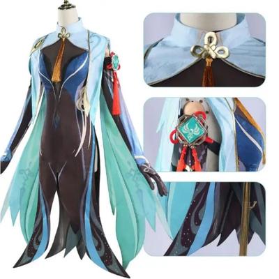 Genshin Liyue Game Xianyun Cosplay Kostým Anime Cloud Retainer Šaty Paruka Kostým v čínském stylu pro ženy Halloween Party Suit