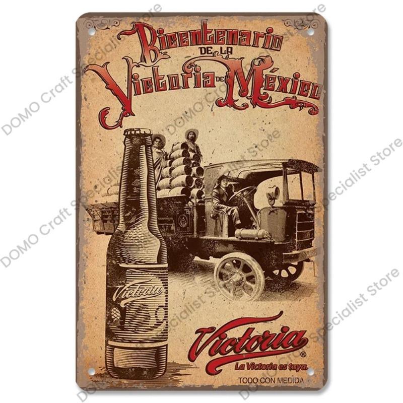 Vintage Beer Metal Sign, New Year Pub Decor Plaque
