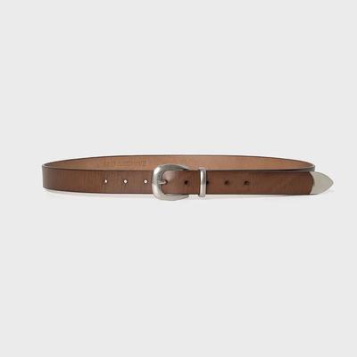 Vintage Washed Leather Belt [Vintage Brown]