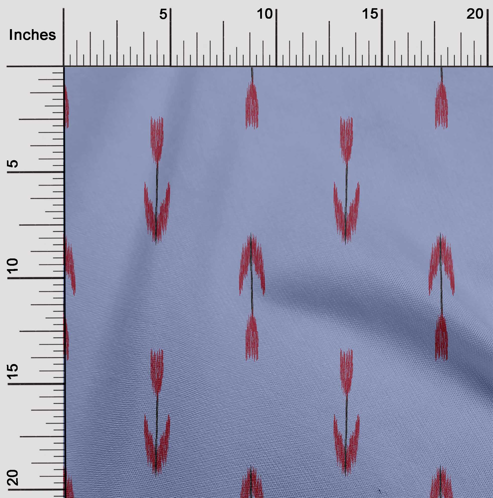 

OneOone Cotton Flex Fabric Arrow Ikat Decor Fabric Printed BTY шириною 40 дюймів 42 Inch Wide - Viscose Chiffon синій