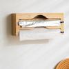 Bamboo Cling Film Cutter Box Wall Mounted Wrap Dispenser Practical Tin Foil Cutter  Restaurants