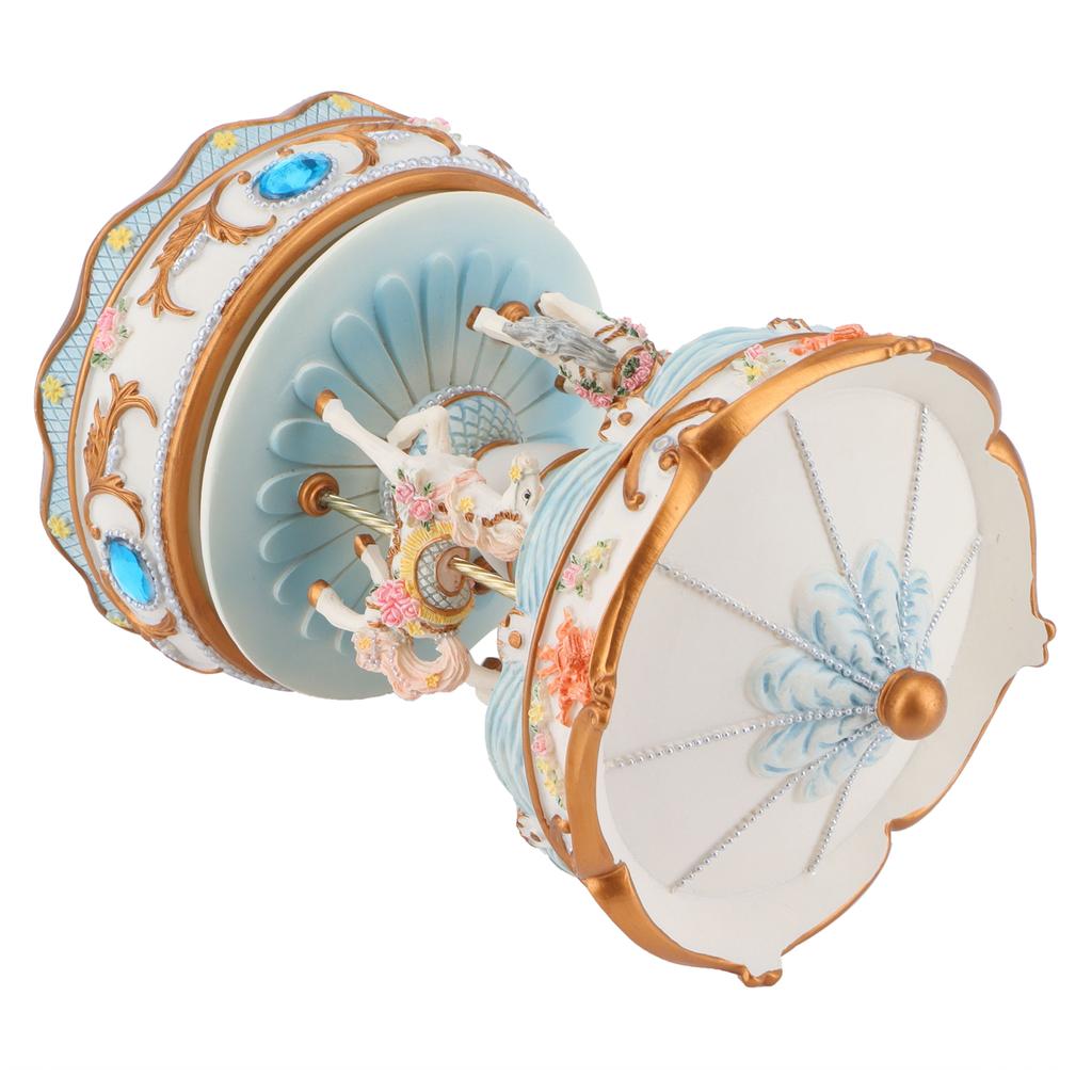 Rotating Horse Style Music Box Musical Box with Colorful Lights Valentine"s Day Gift Home Decor