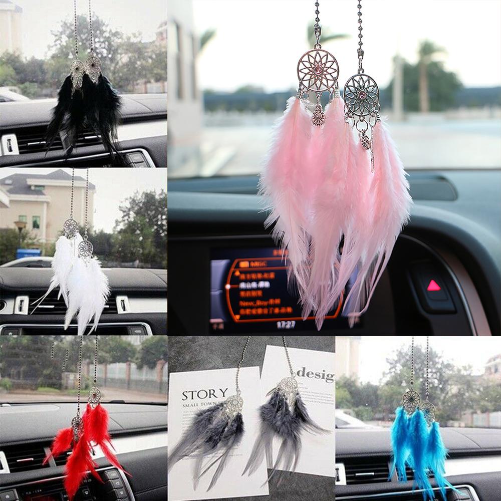 

Куранты Настенные подвески Шикарные украшения зеркала заднего вида Салон автомобиля Dreamnet Feather Dream Catcher