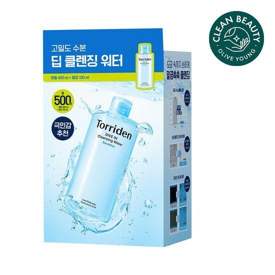 TORRIDEN Dive-in Low-Molecular Hyaluronic Acid Cleansing Water 400ml Special Offer (+100ml)