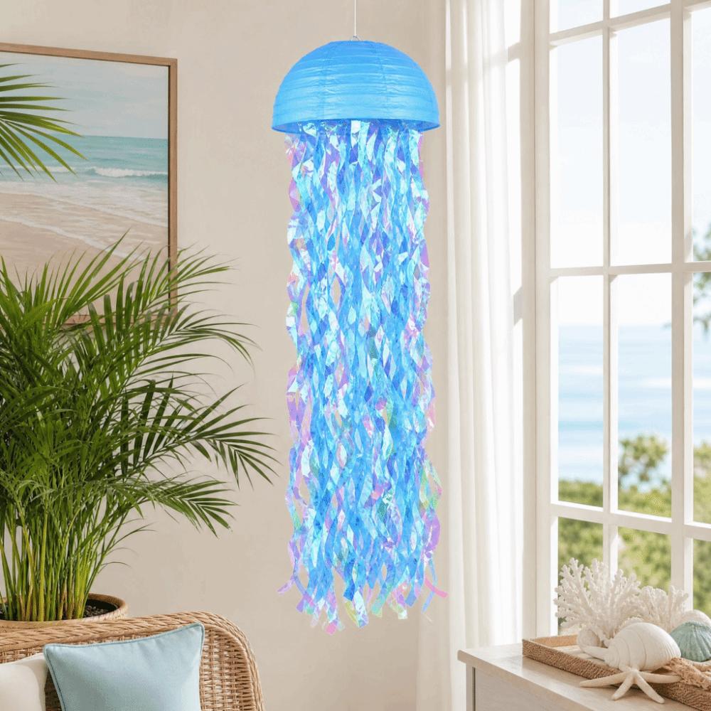 Foldable Jellyfish Lanterns Ocean Theme Hanging Lamp Ball Paper Lanterns Lantern Festival
