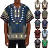 Men And Women  Shirt Unisex Traditional  Attire Printed Short Sleeve Tops