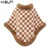 Womens Knitted Faux Fur Rabbit Hair Shawl Scarf Cape Jacket Lightweight Warm Outerwear Street Style