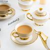 Gold-plated Ceramic Cup&saucer Coffee Mug Teapot Dining Table Afternoon Tea Teacup Milk Cup Household Juice Beverage Container