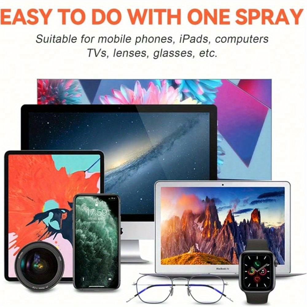 2 In 1 Microfiber Screen Cleaner Spray Bottle Mobile Phone Tablet Computer Microfiber Cloth Cleaning Wipes