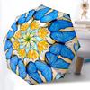 1PC Butterfly Mandala Automatic Open/close Umbrella with 8-Rib Structure for Women/Men, All-Season Use - Travel Essential, Stylish Accessory, Highqual