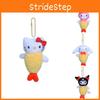 Tempura Creative Sanrio Series Kuromi Melody With Short Plush Pendant Gift For