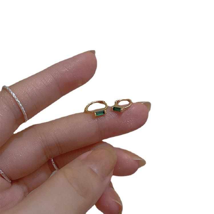 Gold-Plated Diamond Set Sterling Silver Ear Cuffs - Women's Versatile Luxury Earrings